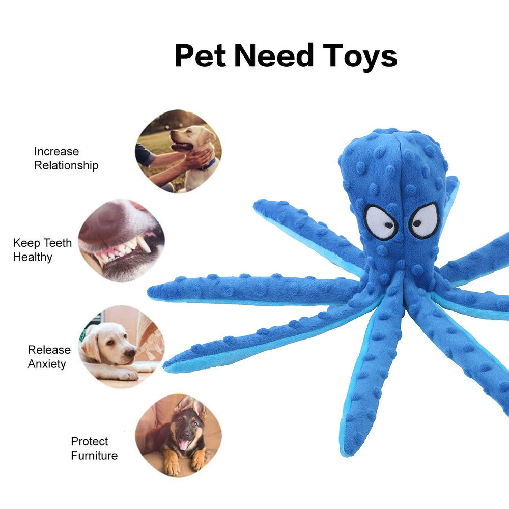 CPYOSN Paquete de dos juguetes pulpo para perros