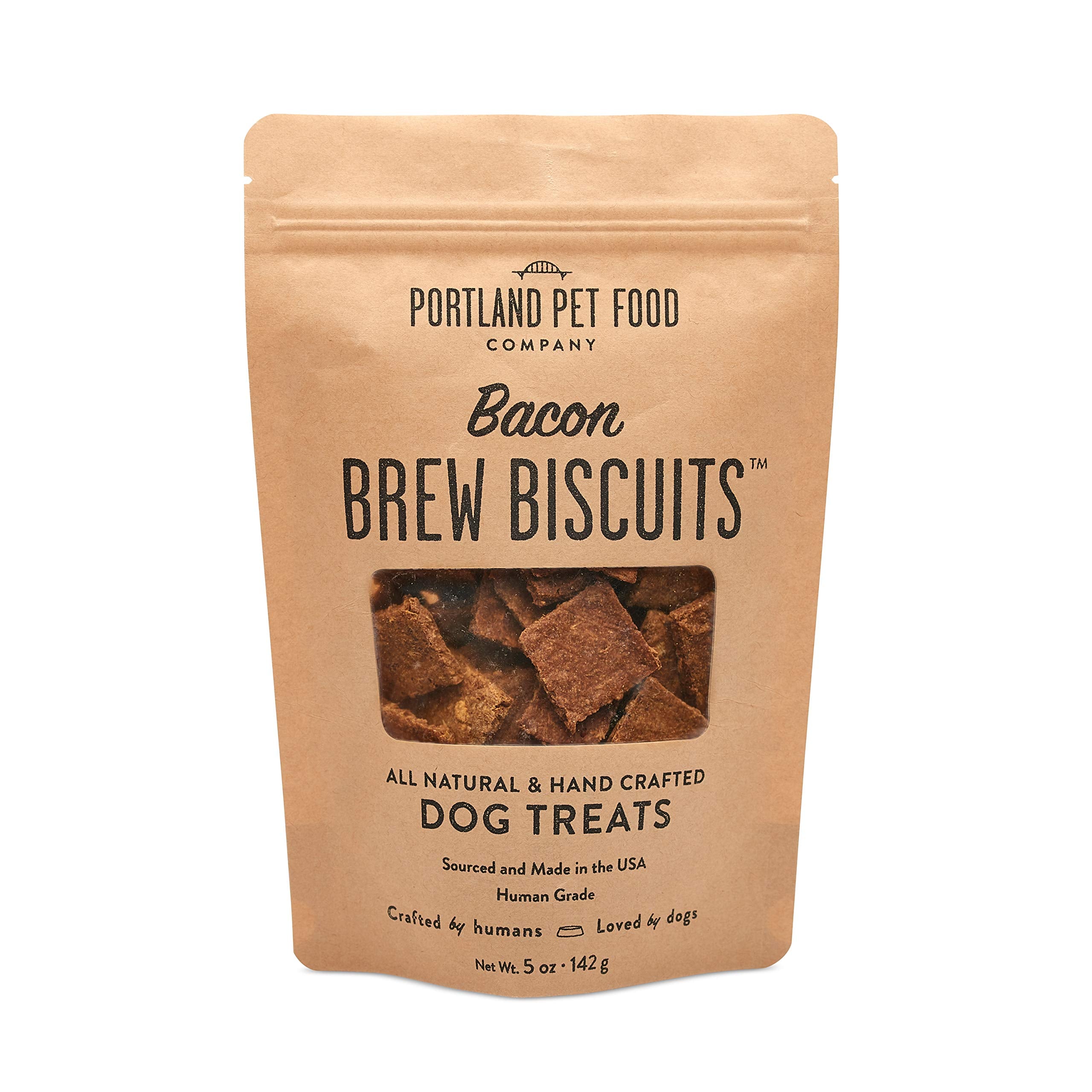 Galleta Bacon Brew de Crafted by Humans para perros, empaque de 5 oz, snack sabroso para perros