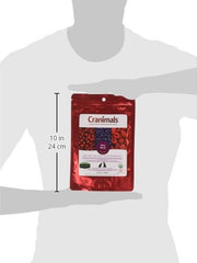 Cranimals Very Berry espolvoreado sobre comida para perros y gatos, fácil de usar.