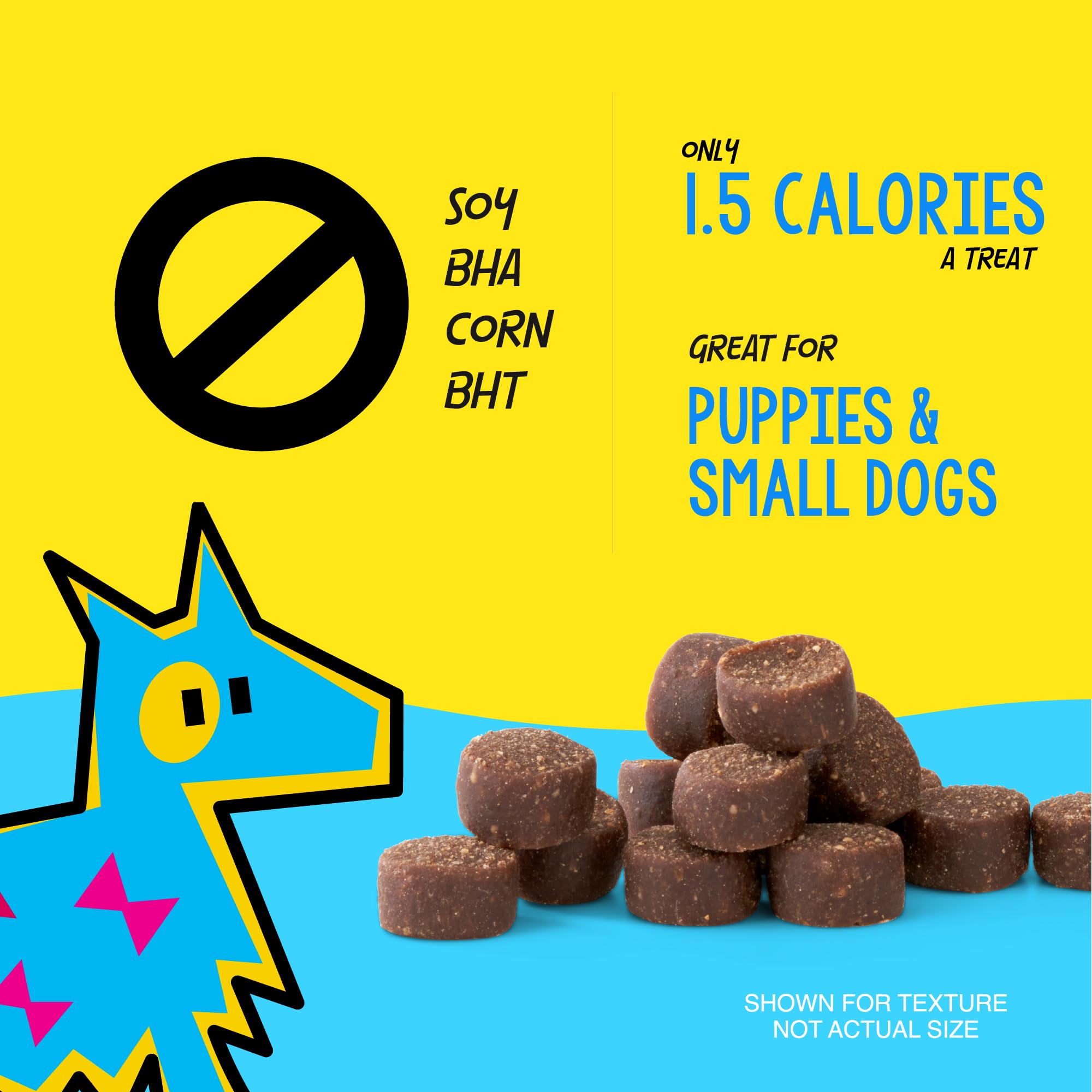 Crazy Dog Mini Train-Me etiqueta libre de colorantes artificiales