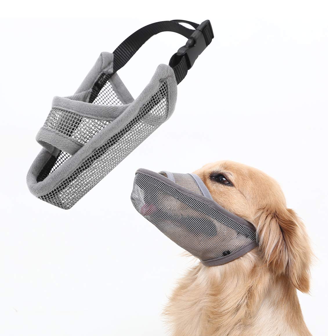 Crazy Felix bozal nylon para perro con malla aireada para respiración cómoda.