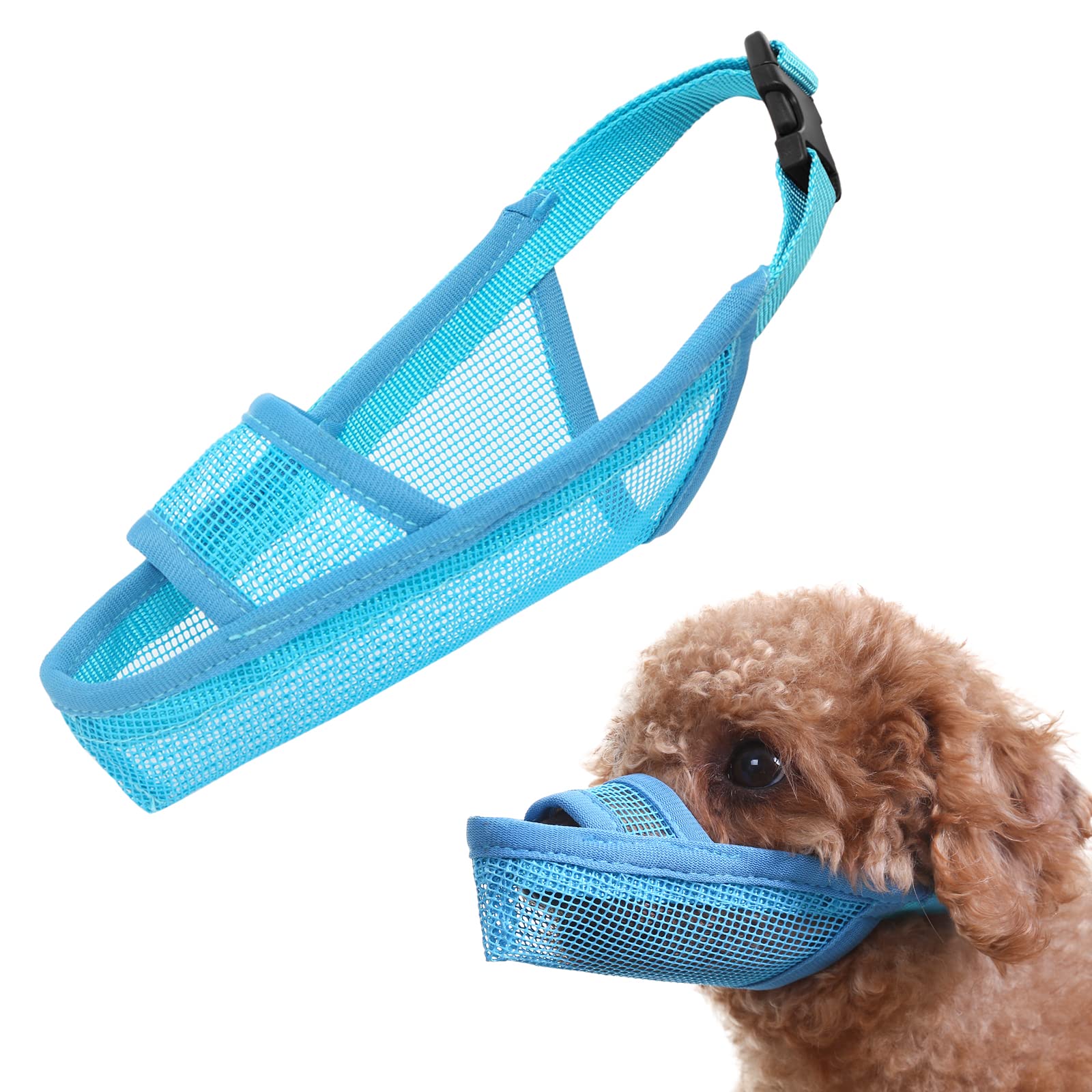 Bozal Crazy Felix para perro, malla de ventilación frontal para respiración cómoda.
