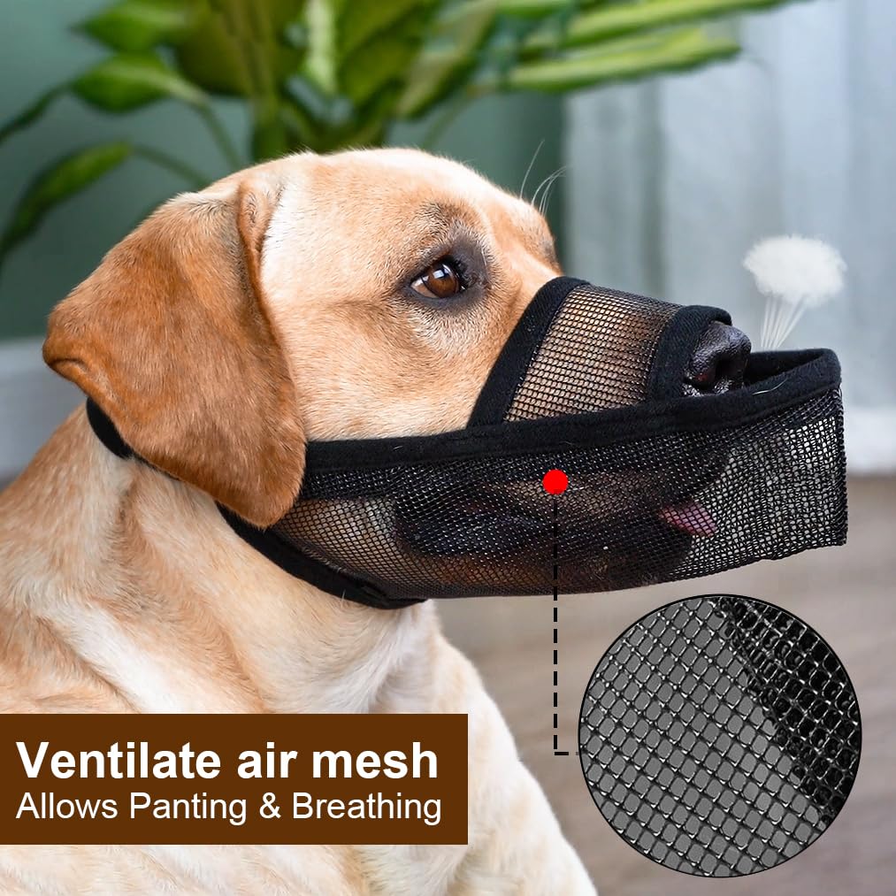 Crazy Felix bozal nylon malla ventilada para evitar estrés durante grooming.