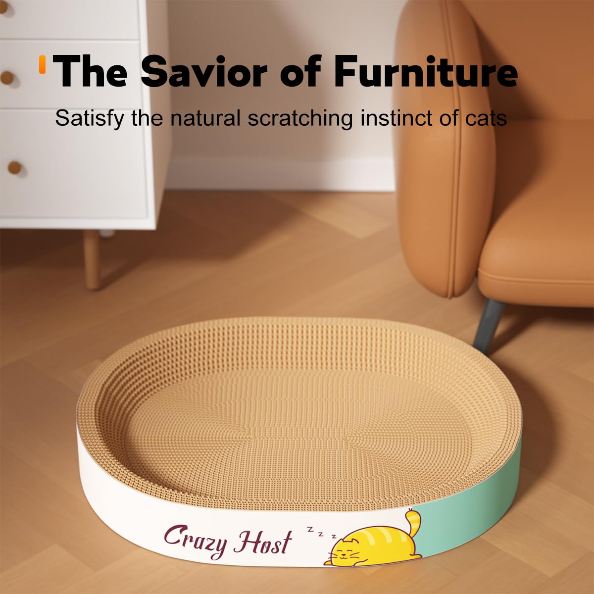 CRAZY GUOFAN estructura anti-vuelco, seguridad para gatos activos.
