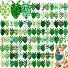 Cresue pañuelos-bandana para perro con Día de San Patricio, 100 piezas, variedad festiva para peluquerías caninas