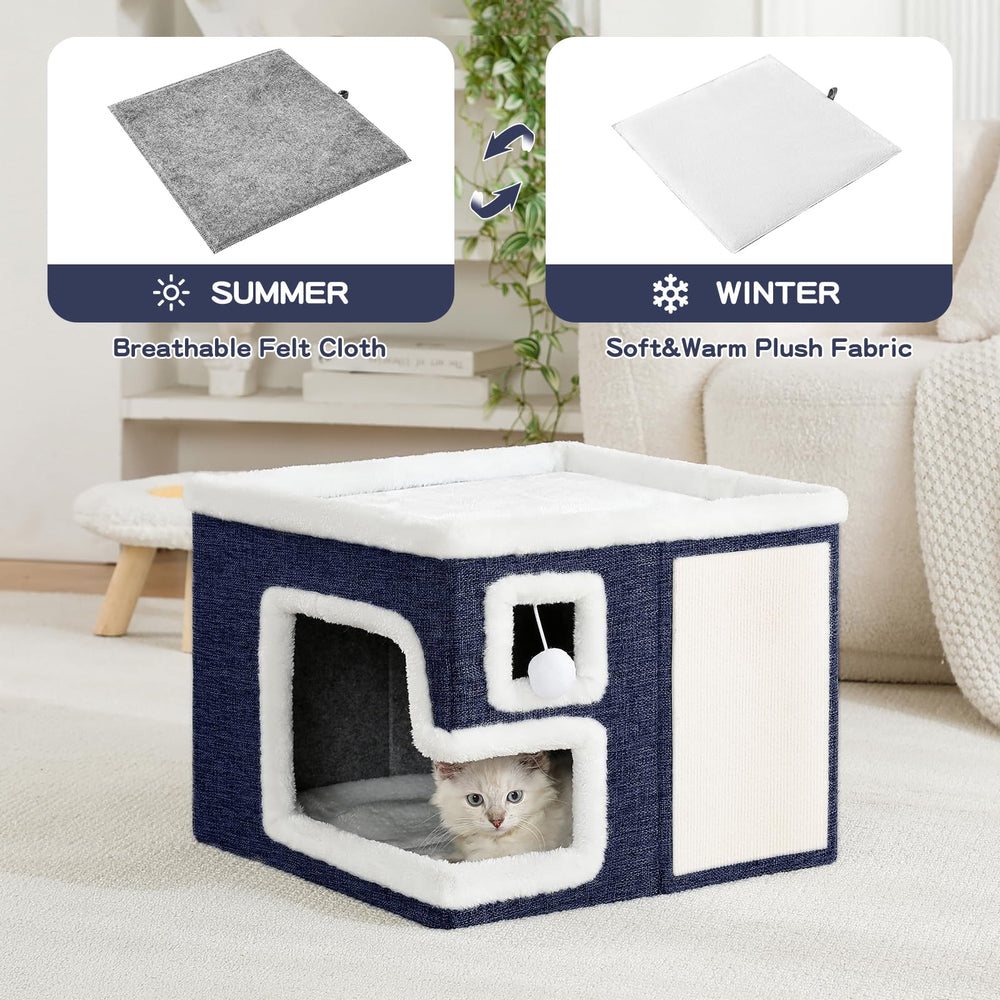 Crispedia cama para gatos con estructura MDF estable para hasta 30 libras