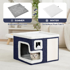 Crispedia cama para gatos con estructura MDF estable para hasta 30 libras