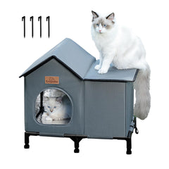 Crispedia Casa para Gatos: protección contra la lluvia para felinos al aire libre.