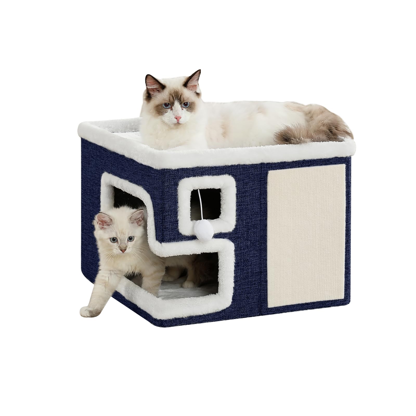Crispedia casa para gatos en interior con cueva y rascador para descanso seguro y juego