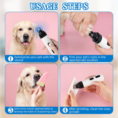 CRIVERY lijadora de uñas con dos velocidades para ajustar al cuidado del perro.