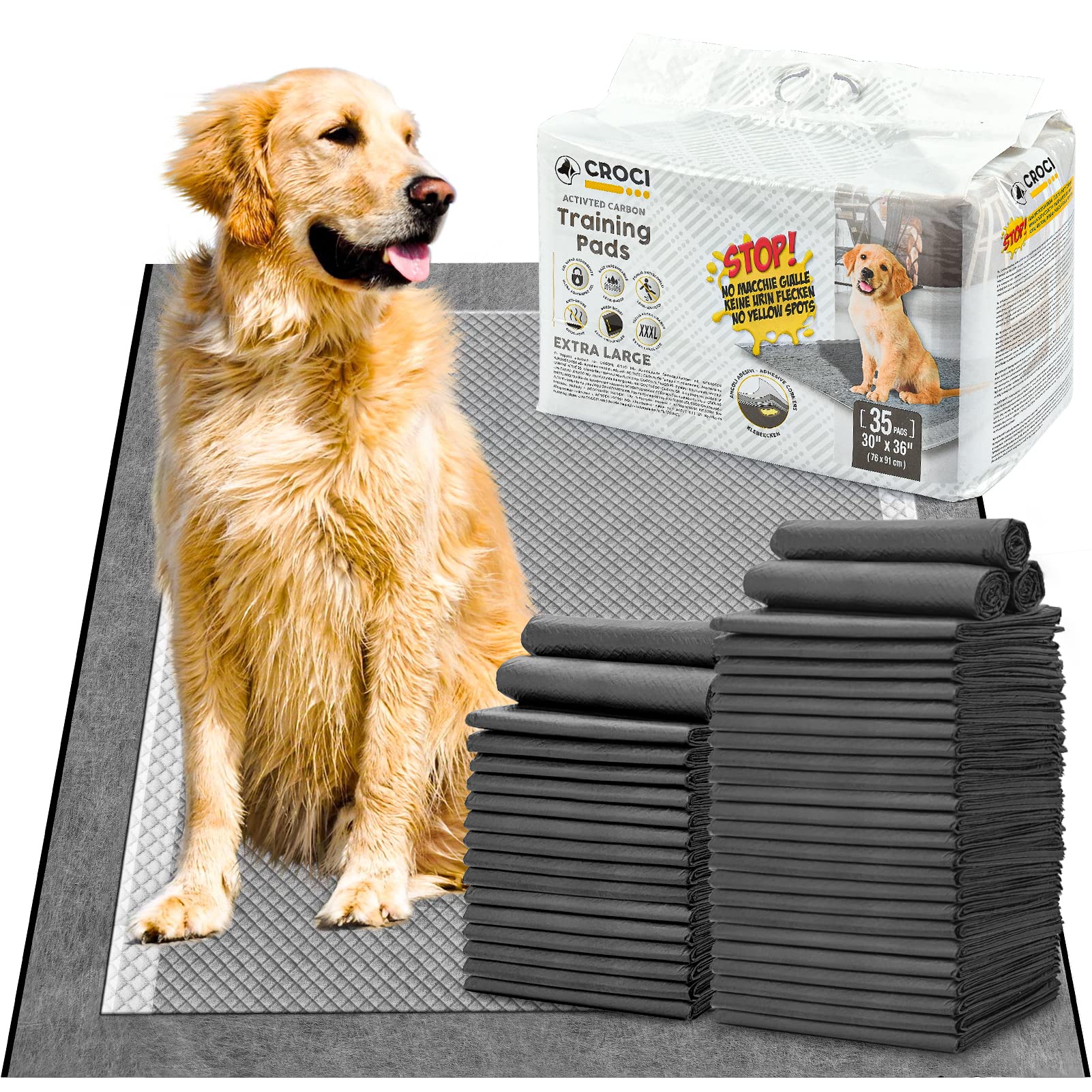 Croci almohadillas de seis capas para perros XXL, absorción rápida