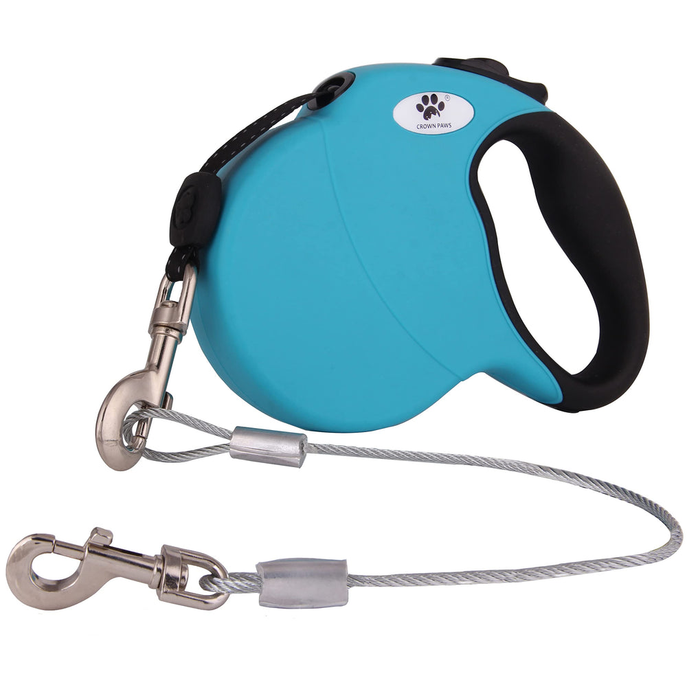 CROWN PAWS cadena retráctil 16ft para perro grande, control estable durante paseos.