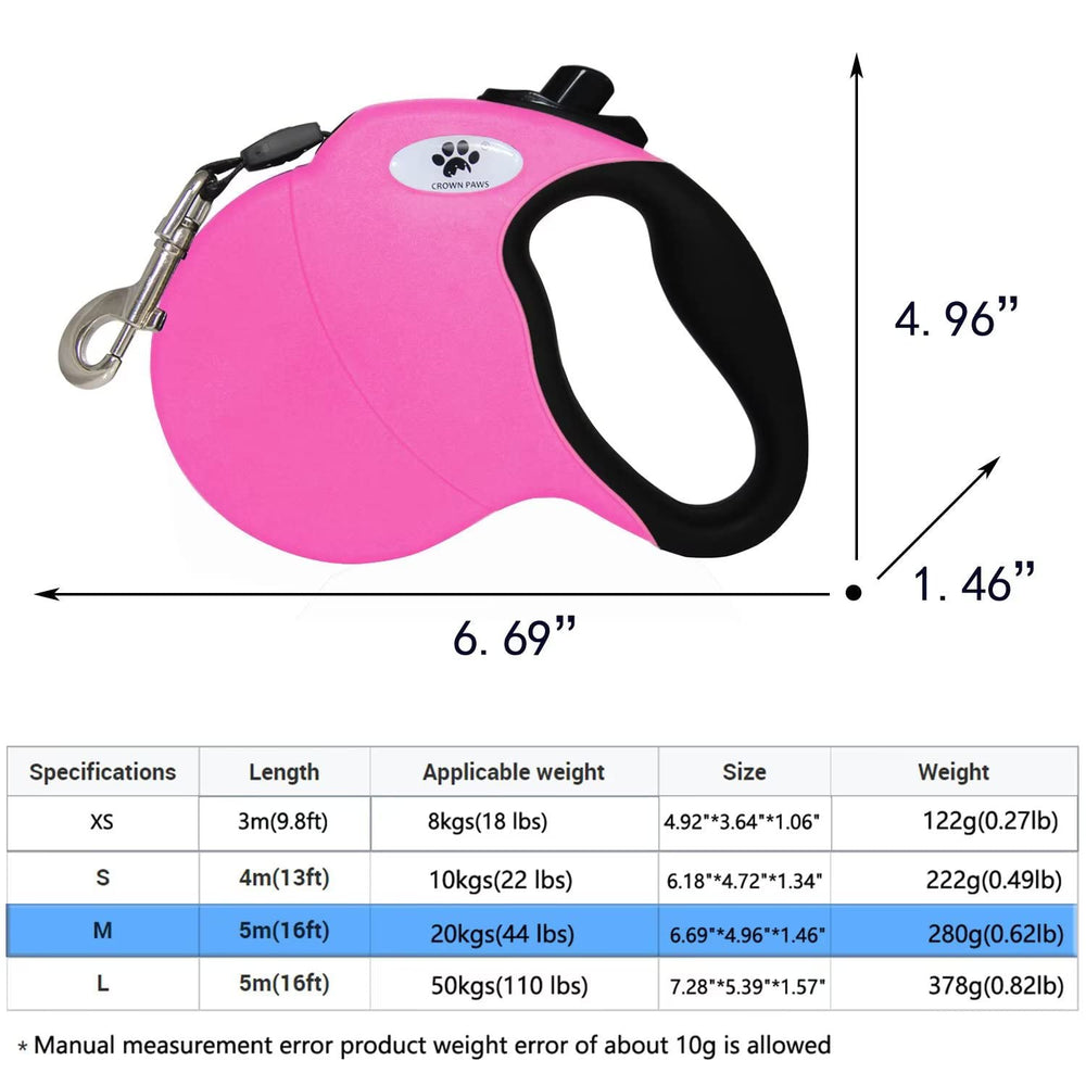 CROWN PAWS Extensor de alambre desmontable rosa a prueba de mordidas