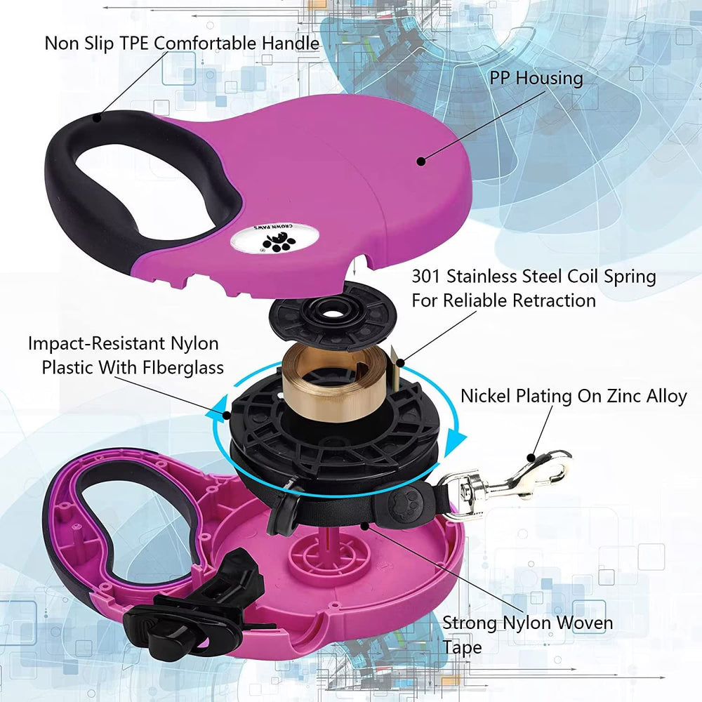 CROWN PAWS freno suave y preciso para detener al perro.