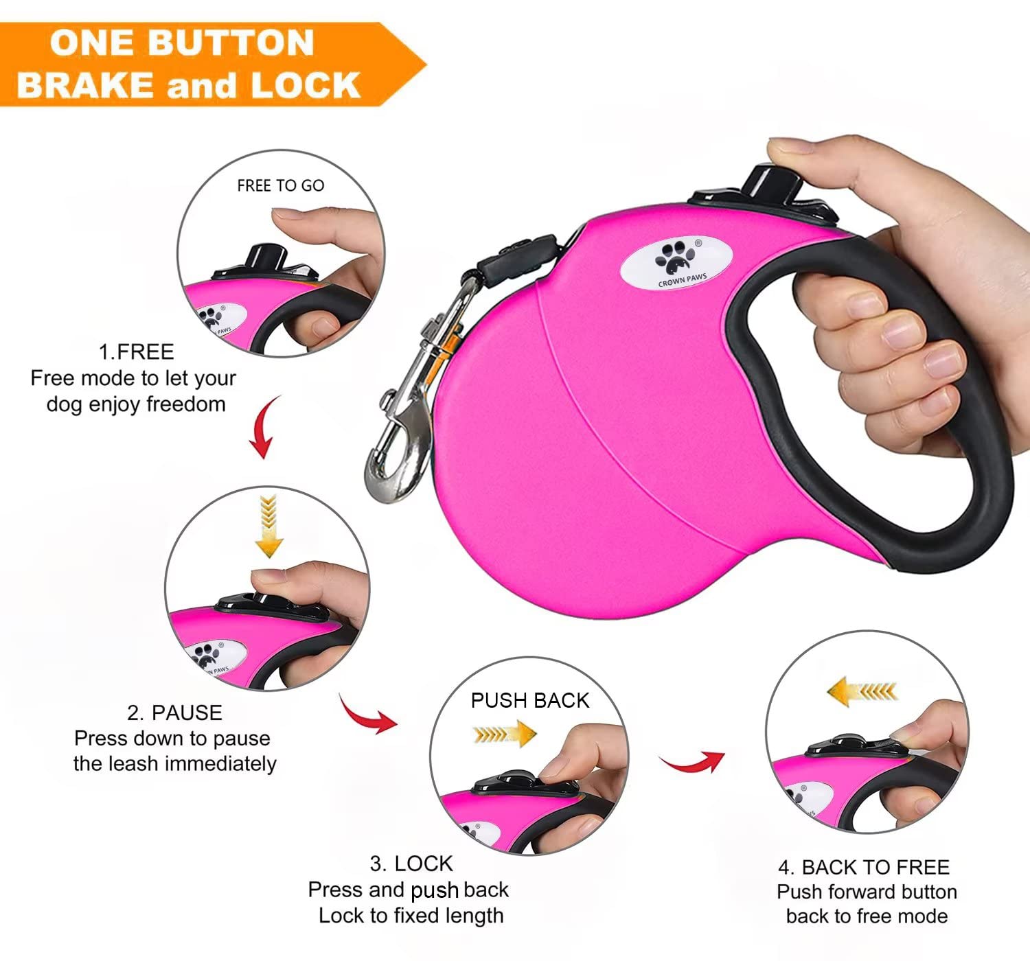 CROWN PAWS mango ergonomico y comodo para largas caminatas.