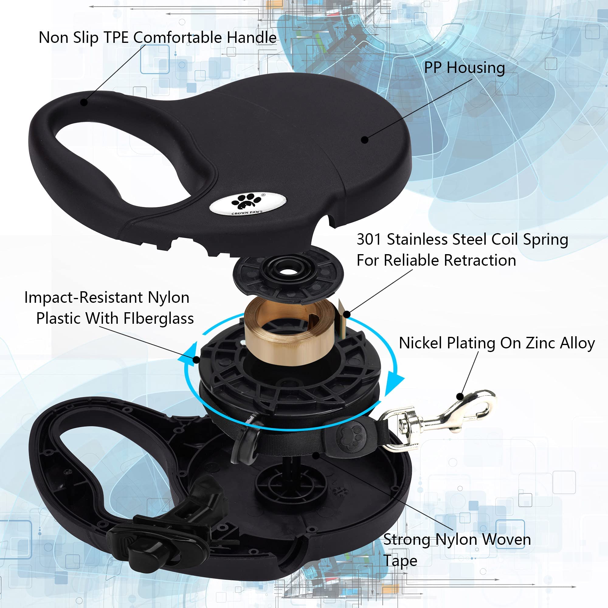 CROWN PAWS, sistema de frenado cómodo, respuesta rápida para control confiable.