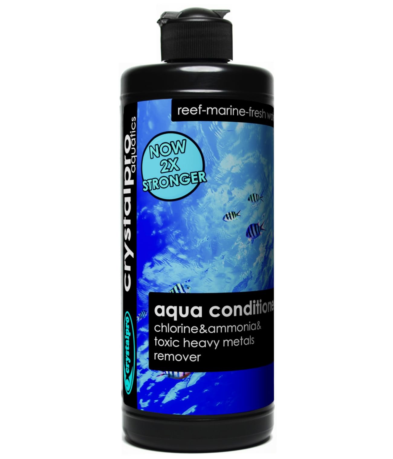 Crystalpro Acondicionador de Agua, botella de 16,9 oz para desclorar y neutralizar amoníaco.