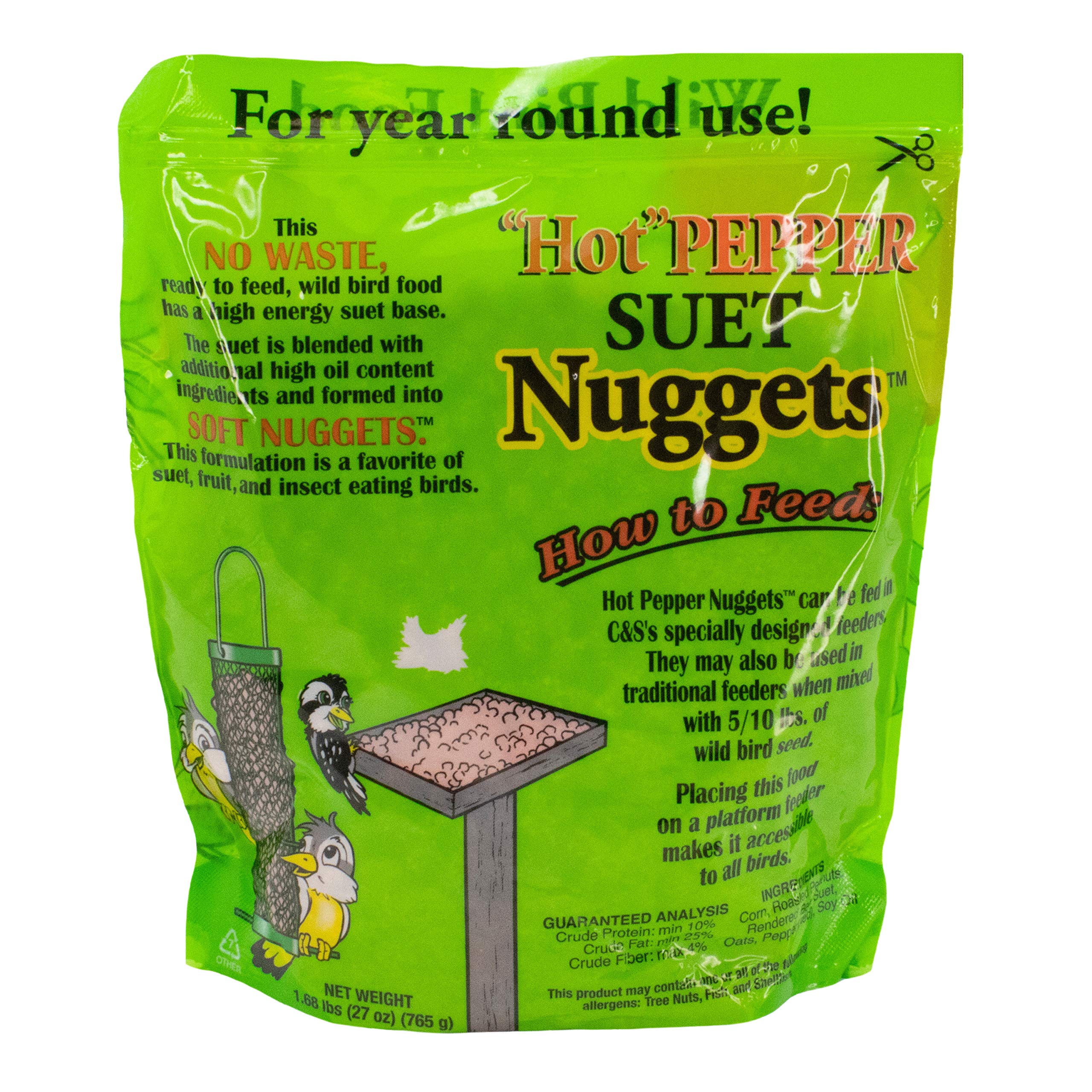 C&S Nuggets ardillas menos, comedero más tranquilo