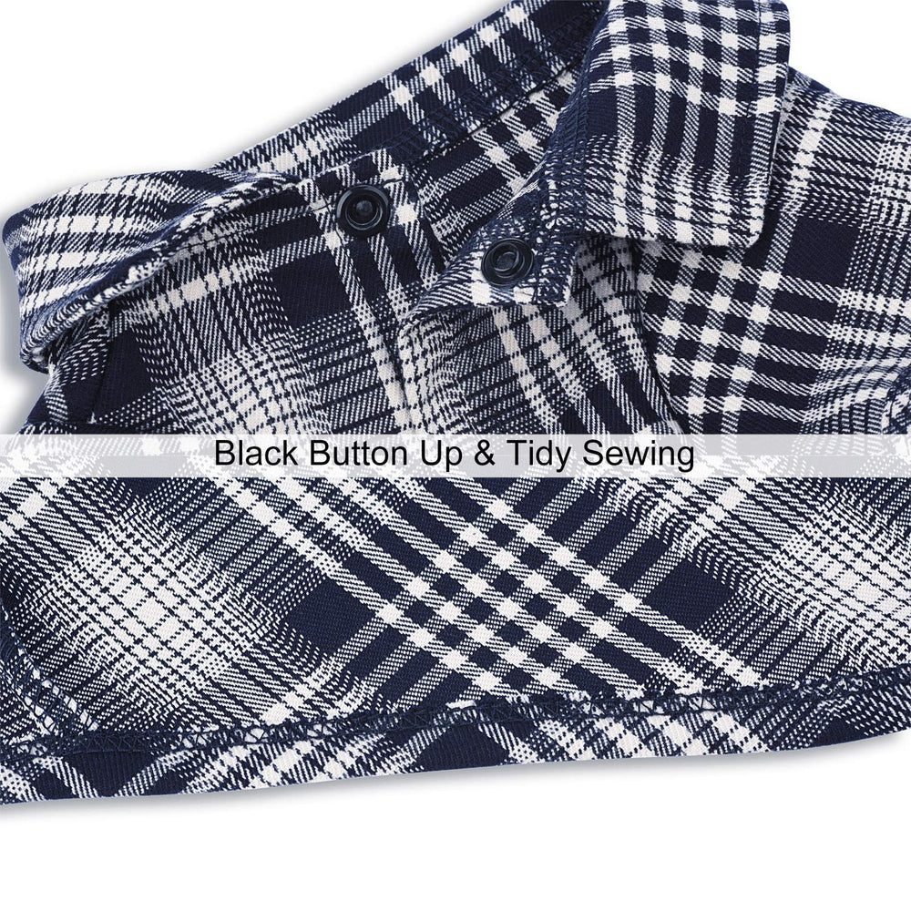 CtilFelix camisa gato plaid azul, diseño suave para uso diario.