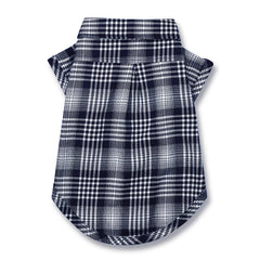 CtilFelix camisa perro plaid azul, detalles de botones fáciles de poner.
