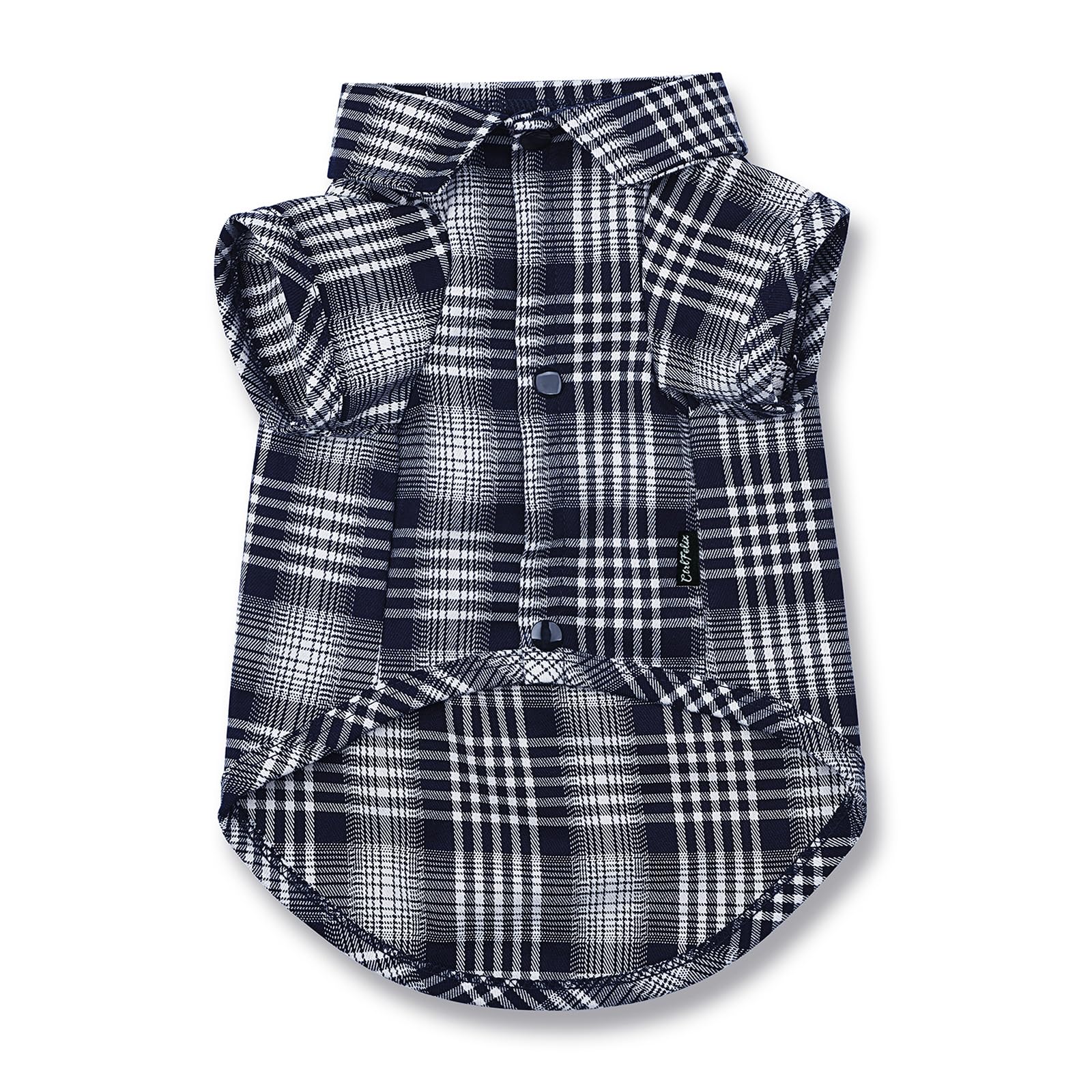 CtilFelix camisa perro plaid azul XL, cómodo y transpirable para paseos.