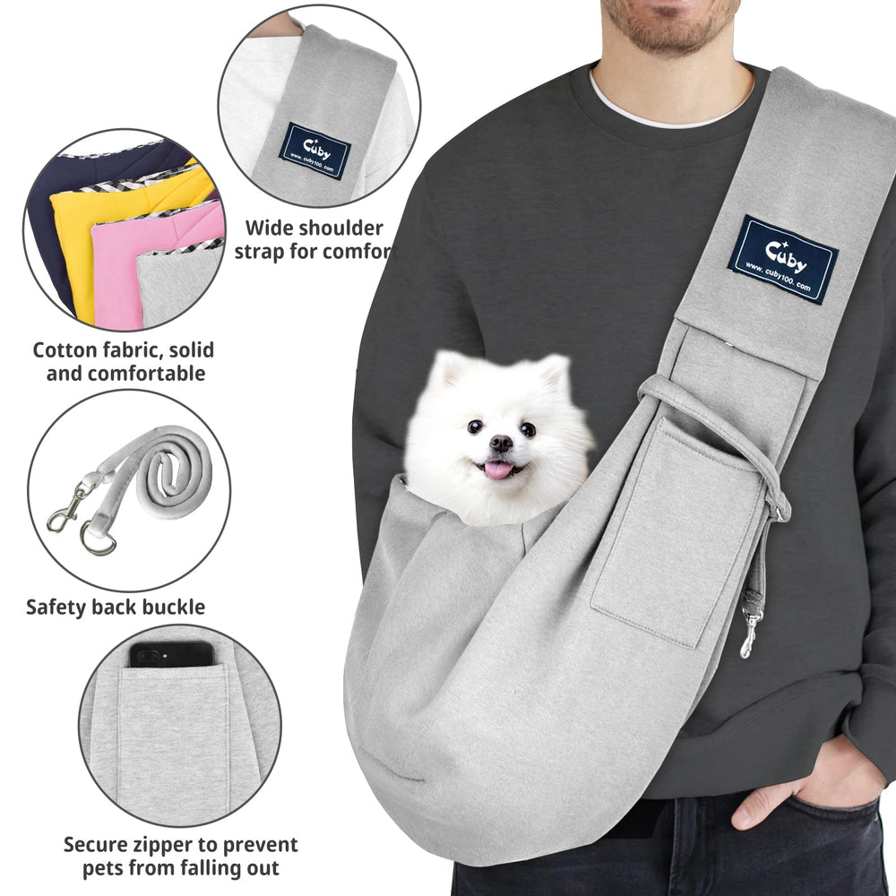 Cuby bandolera reversible, diseño suave que abraza a la mascota.