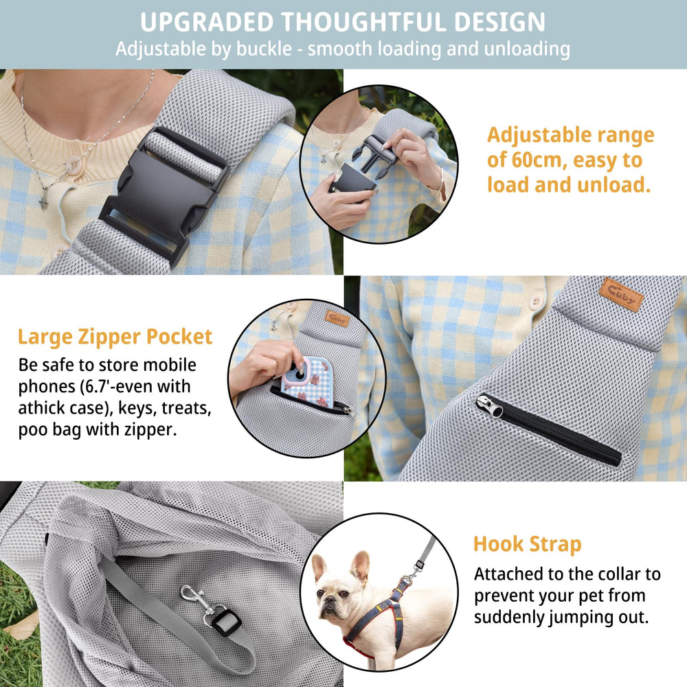 Cuby Sling con almohadilla de hombro gruesa para mayor comodidad en caminatas