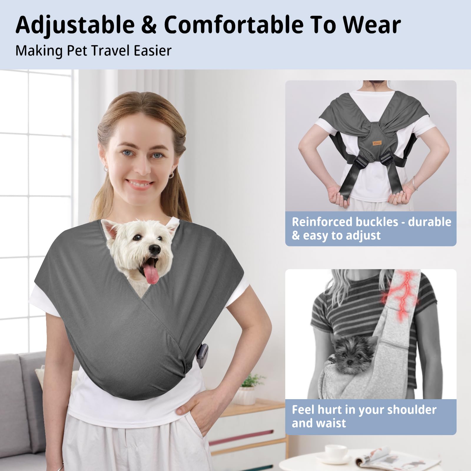 CUBY Sling lavable a máquina, cuidado sencillo.