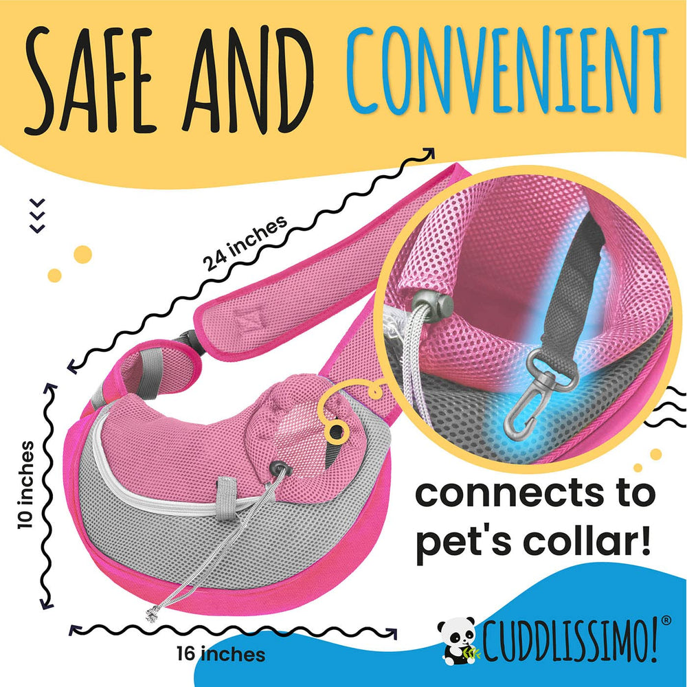 Cuddlissimo portabebé cuello ajustable para un ajuste seguro.