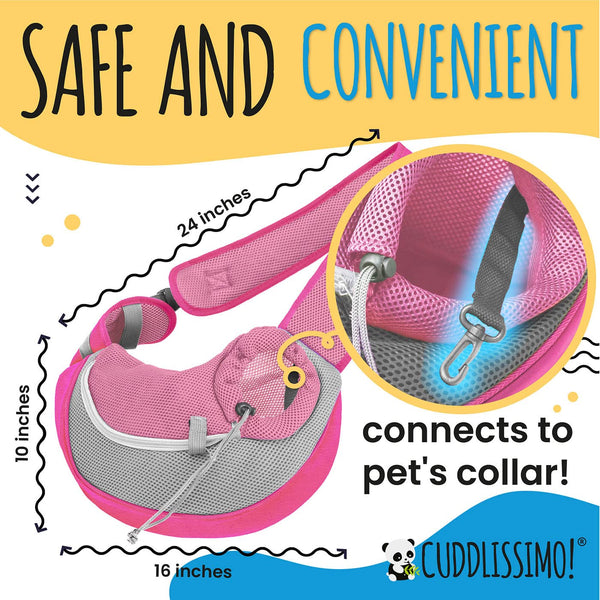 Cuddlissimo portabebé cuello ajustable para un ajuste seguro.