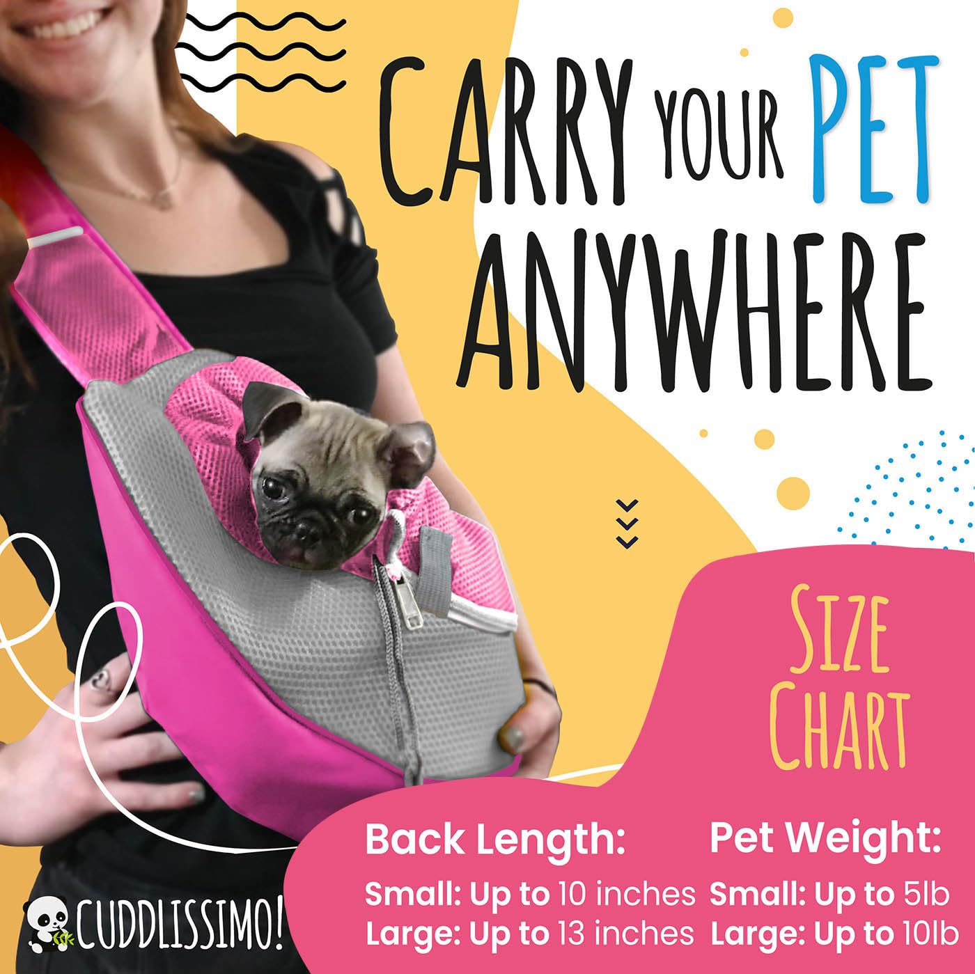 Cuddlissimo portabebé con correas ergonómicas acolchadas para uso prolongado.