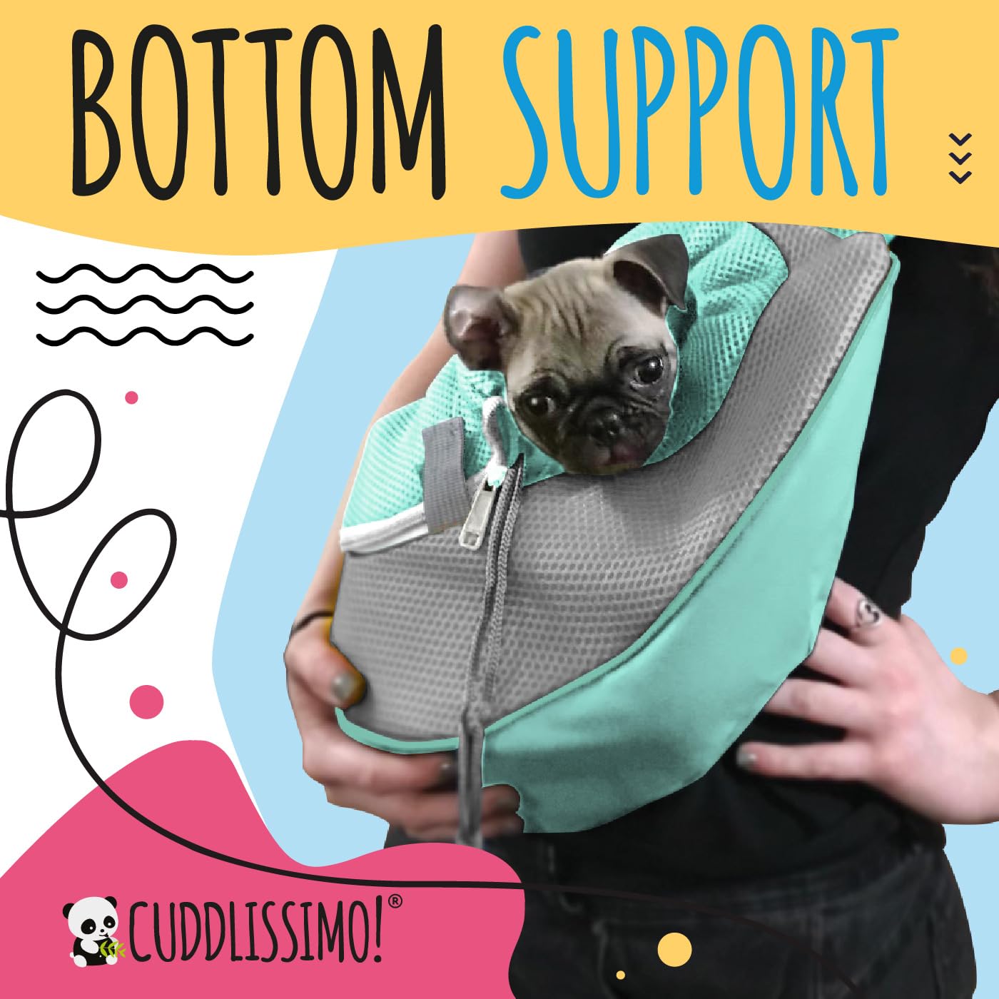 Cuddlissimo! ajuste-cuello-teal: sujeción ajustable para mejor confort
