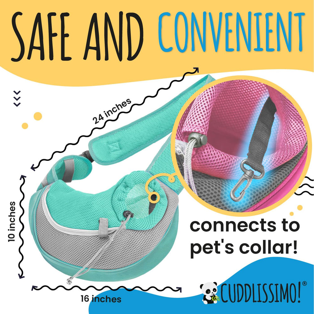 Cuddlissimo! malla transpirable-teal: mantiene la mascota fresca