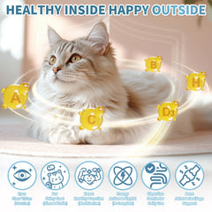Cudory multivitamínico para gatos, gato disfrutando del snack suave.