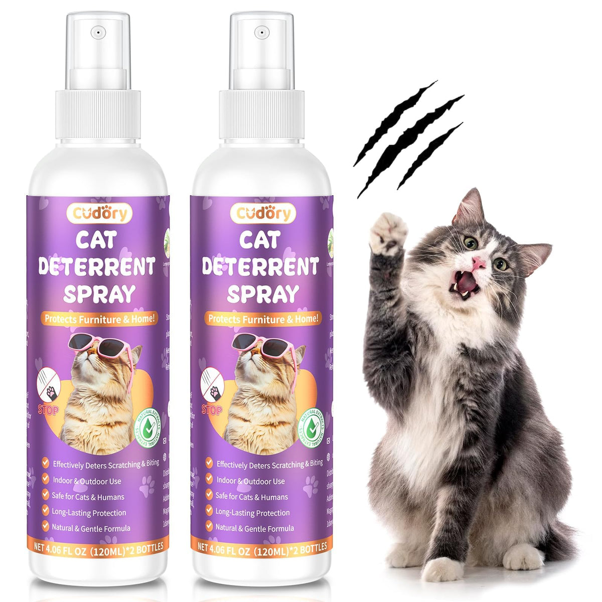 Cudory Spray detiene a gatos y protege muebles en interior y exterior