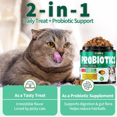 Cudory probióticos para gatos: apoyo digestivo y alivio ocasional del estreñimiento