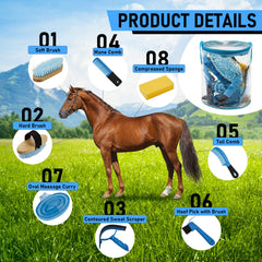 Cunhill cepillo duro para caballo, elimina suciedad y nudos con eficiencia