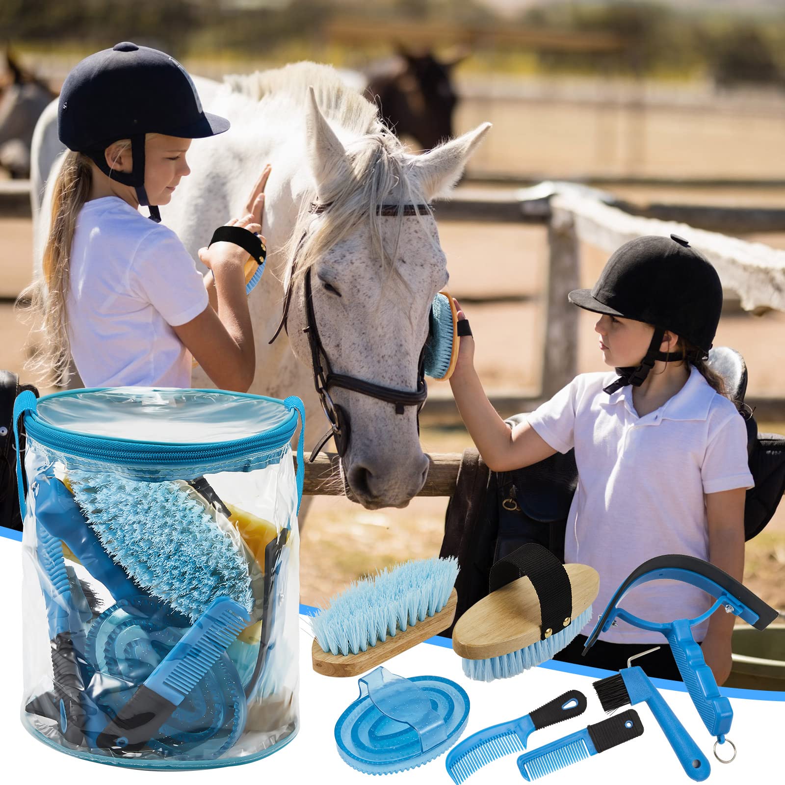 Cunhill esponja de baño para caballo, limpieza suave y eficiente