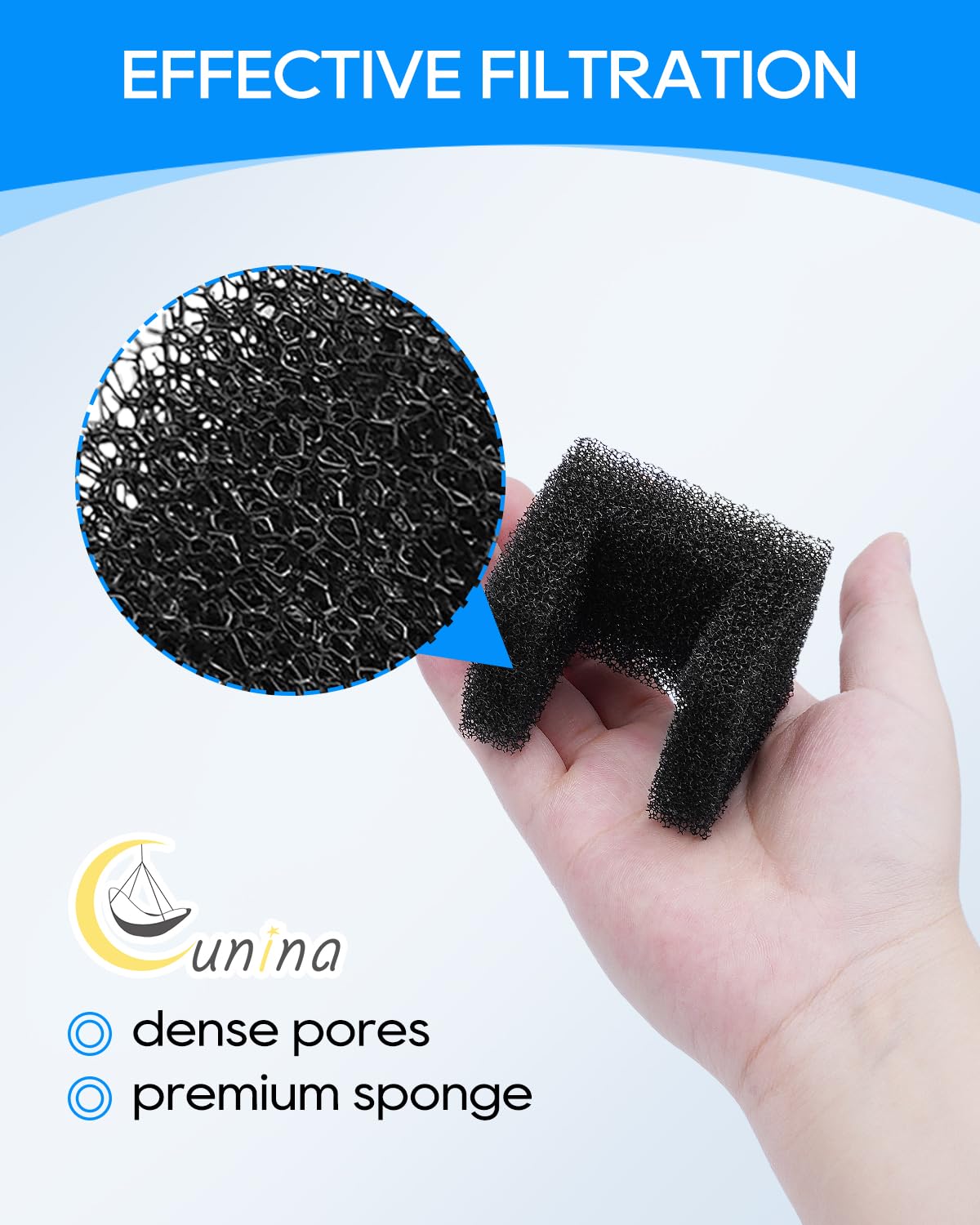 Cunina filtros para bebederos capturan pelo y residuos, agua más clara.
