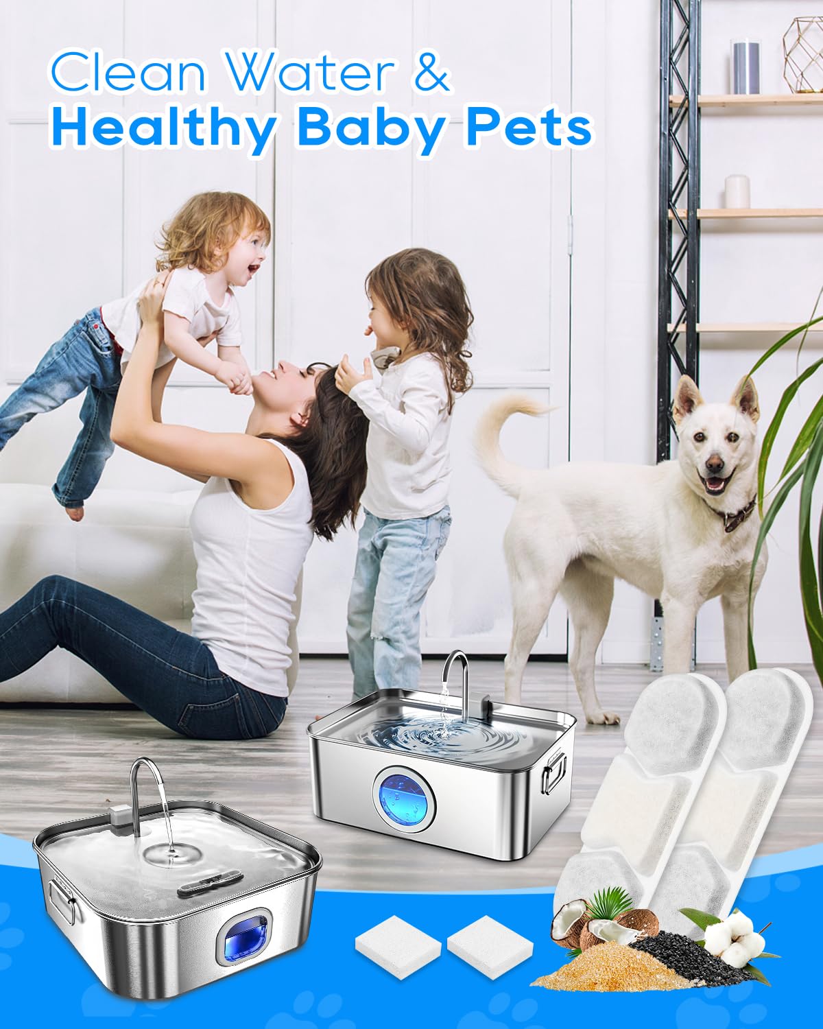 Cunina compatibilidad WF120 y Zuqqony DYSJ01, conveniente para fuentes grandes.