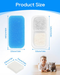 Cunina conjunto de filtración para fuente: 8 esponjas y 8 filtros