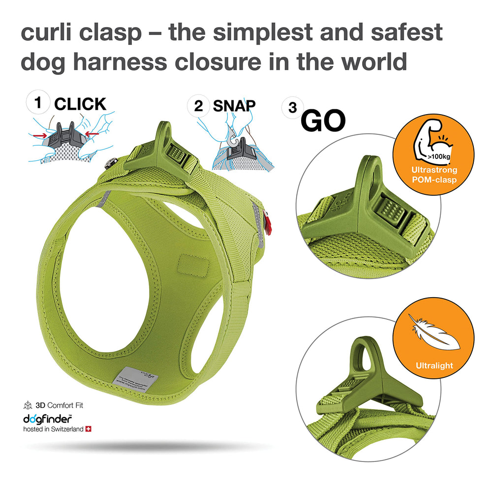 Curli Vest Harness Clasp con hebilla reforzada y malla de aire