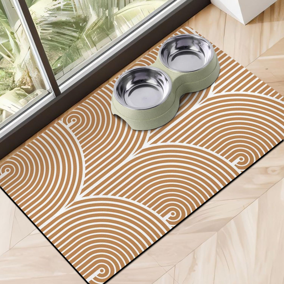 Cuslnox almohadilla para comida de perro en suelo, evita desorden y deslizamientos durante las comidas.