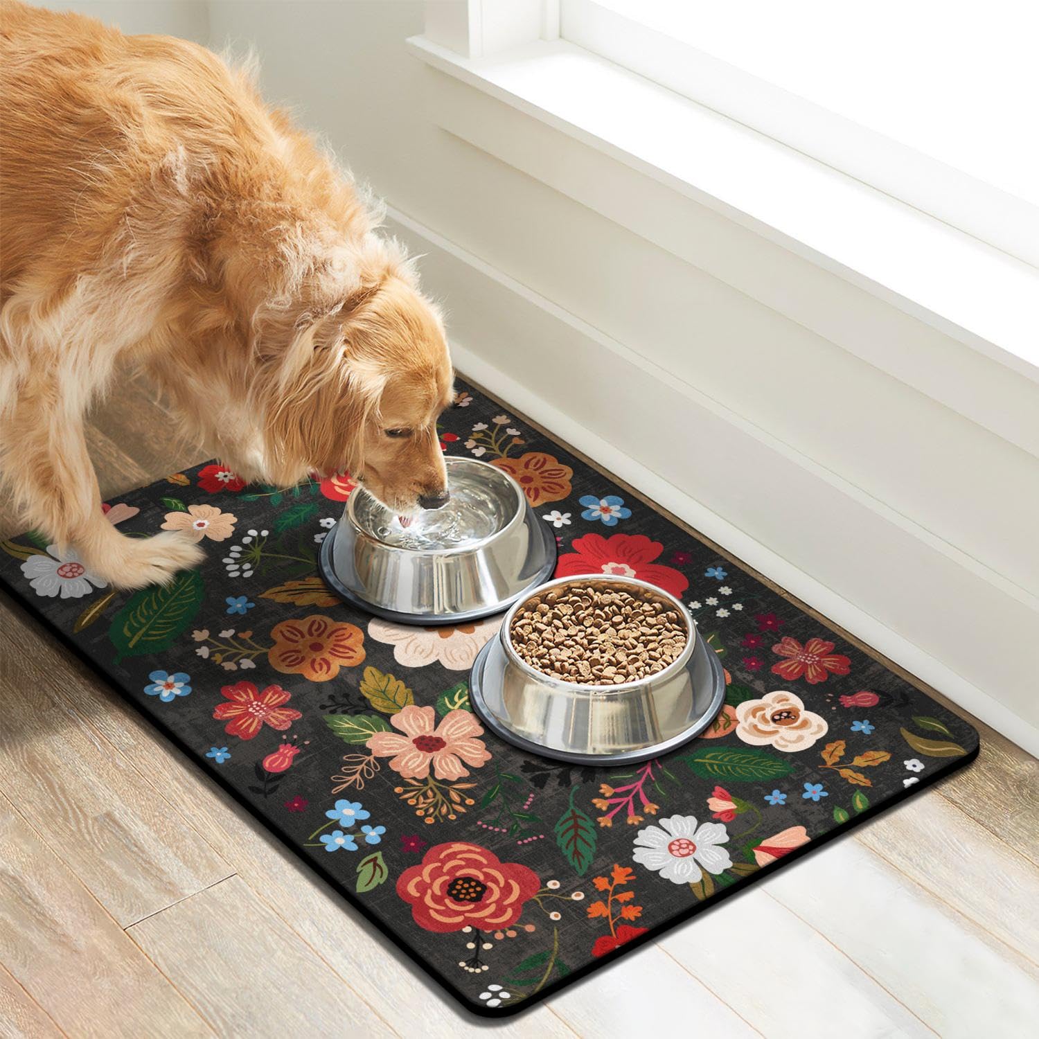 Cuslnox base antideslizante para comida de perro, evita movimientos durante la comida.
