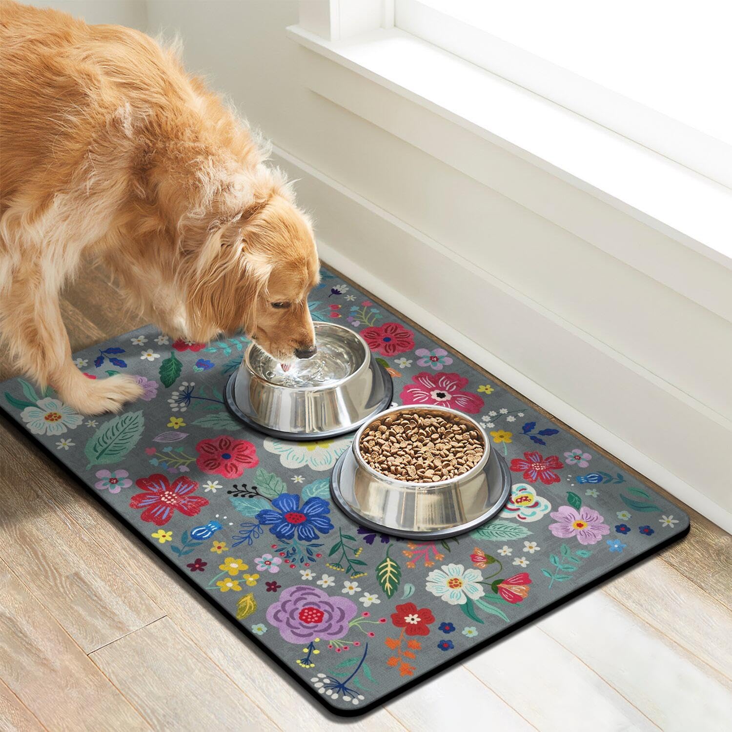 Cuslnox tapete agua perros: recoge derrames y facilita la limpieza.