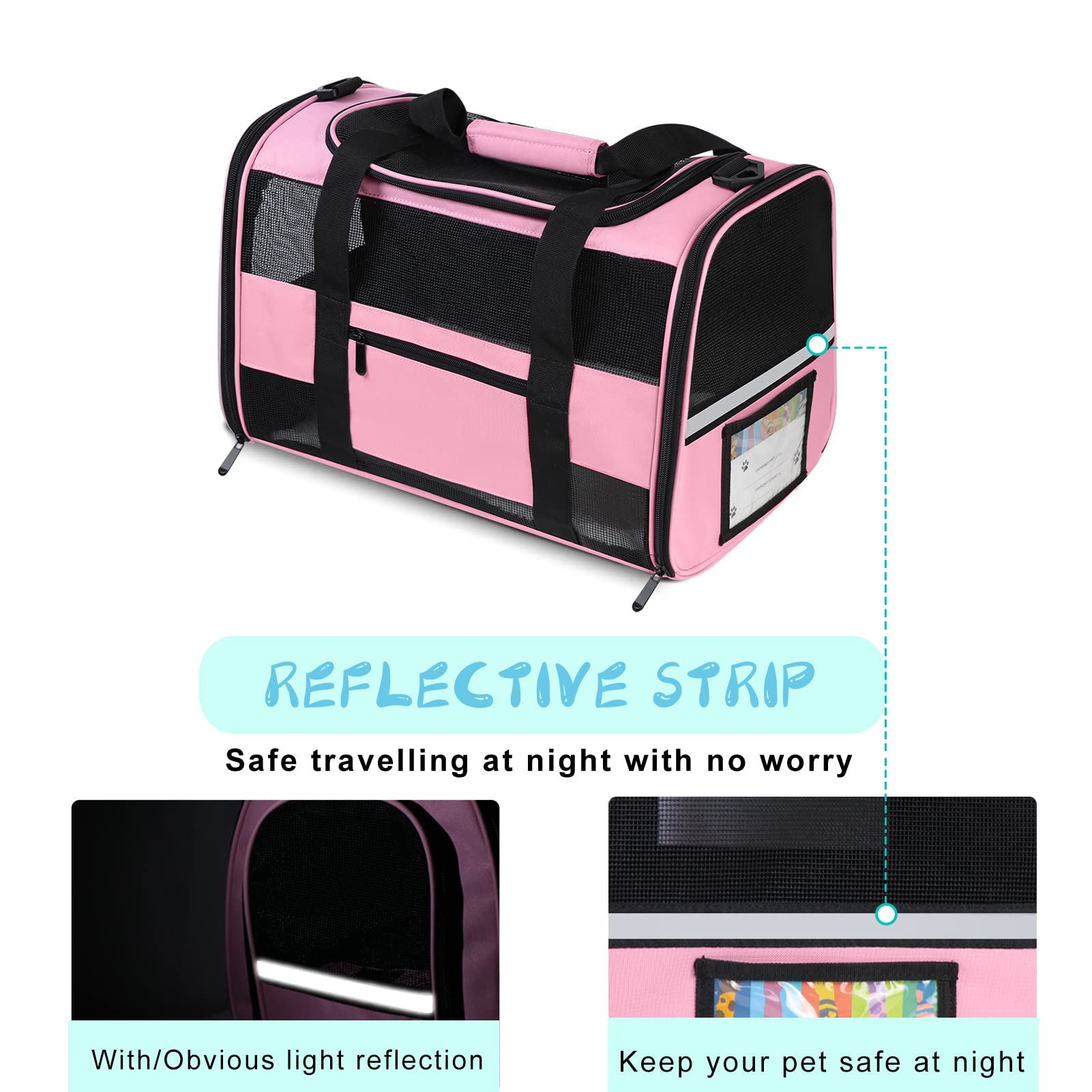 CUSSIOU transportín con malla 4 lados y acceso superior para ventilación
