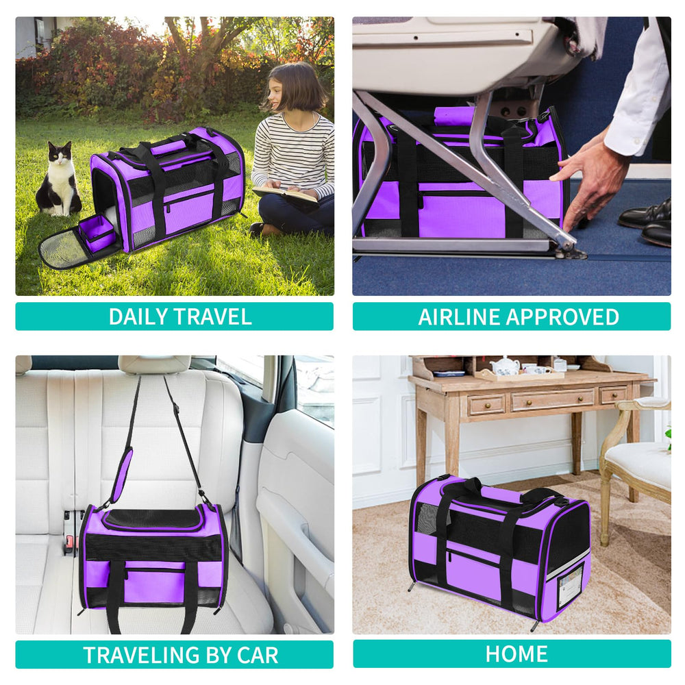 CUSSIOU transportín con asas y correa ajustable para llevar o fijar a la maleta.