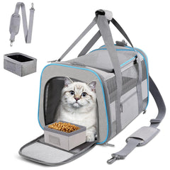 CUSSIOU transportín para gatos y perros pequeños, plegable y cómodo para viajar.
