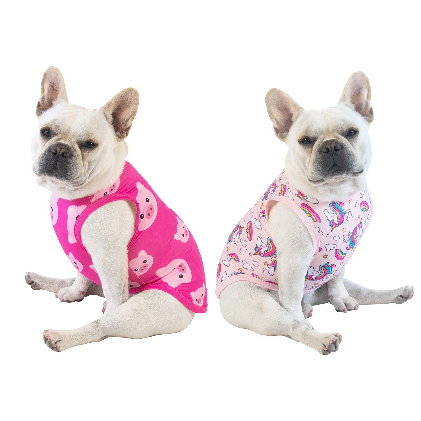 Camisetas CuteBone para perros con rayas, vista trasera, estilo destacado.