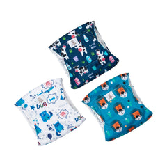 CuteBone banda abdominal para perro macho XL, vista lateral, libertad de movimiento.